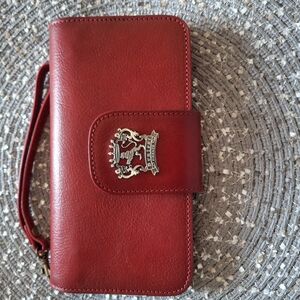 Pratesi Firenze Red Leather Wristlet